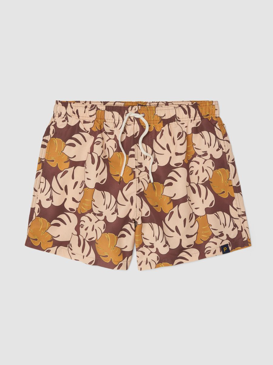 Boxer mare marrone con stampa tropicale_4
