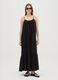 Women's Long Black Viscose Dress Wide Fit_0