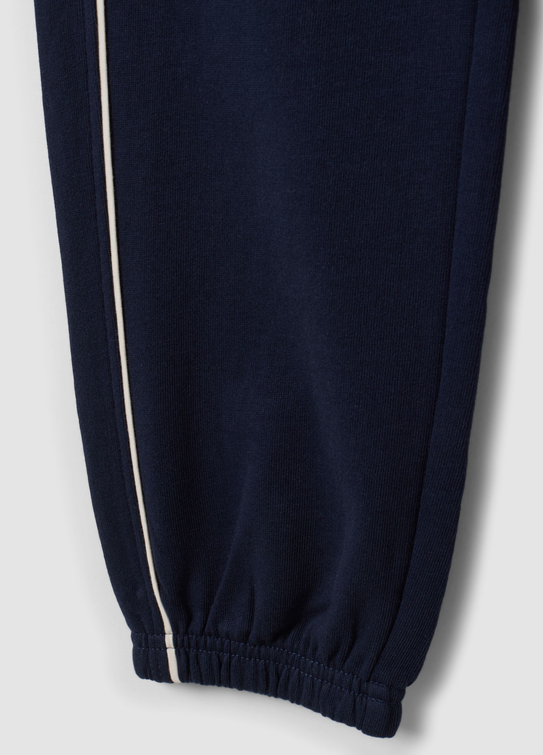 Pantaloni jogger blu in puro cotone organico comfort fit per bambino
