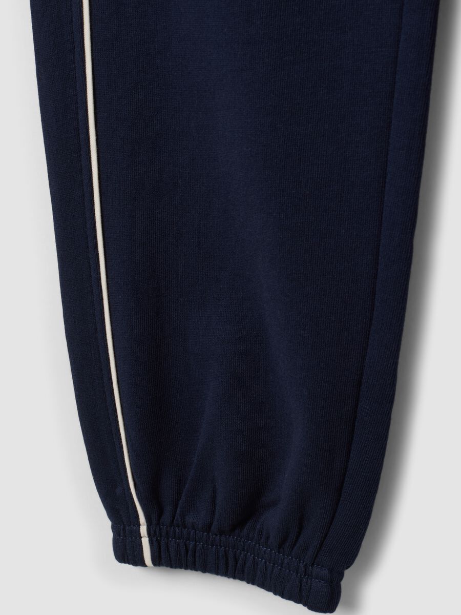 Pantaloni jogger blu in puro cotone organico comfort fit per bambino_3