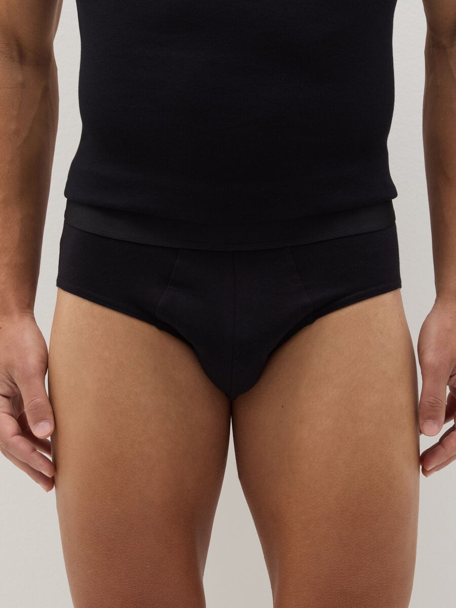 Three-pair pack briefs in stretch cotton_1