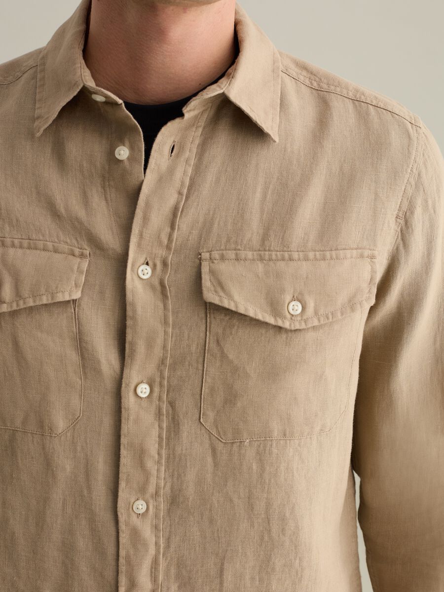 Regular-fit shirt in linen_3