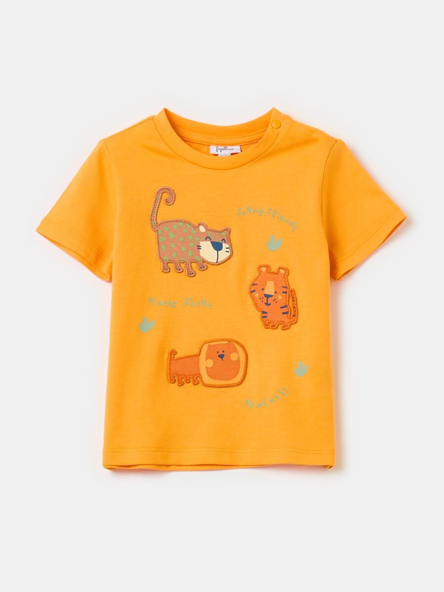 Cotton T-shirt with animals print_0