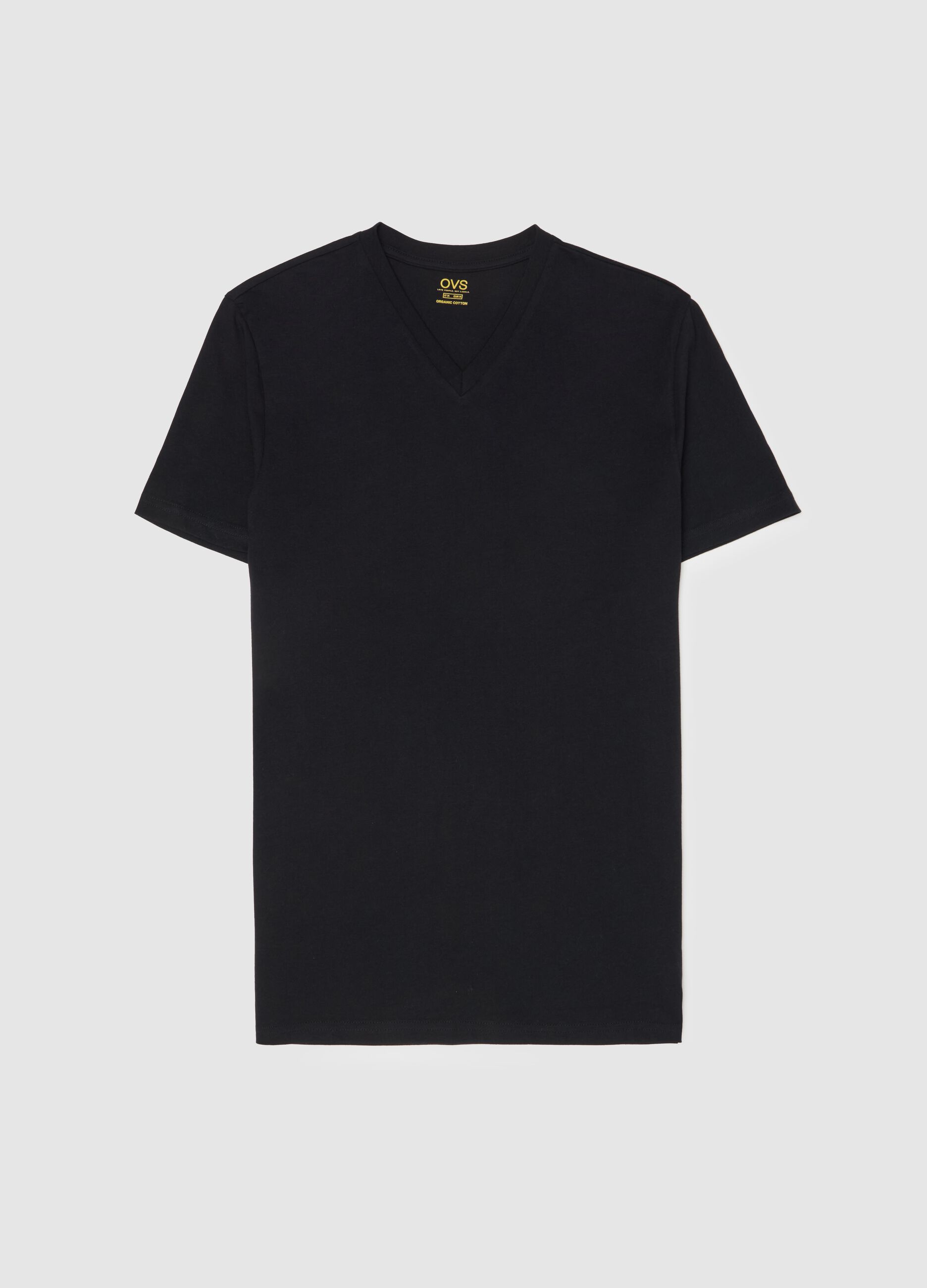 Organic cotton undershirt with V neck