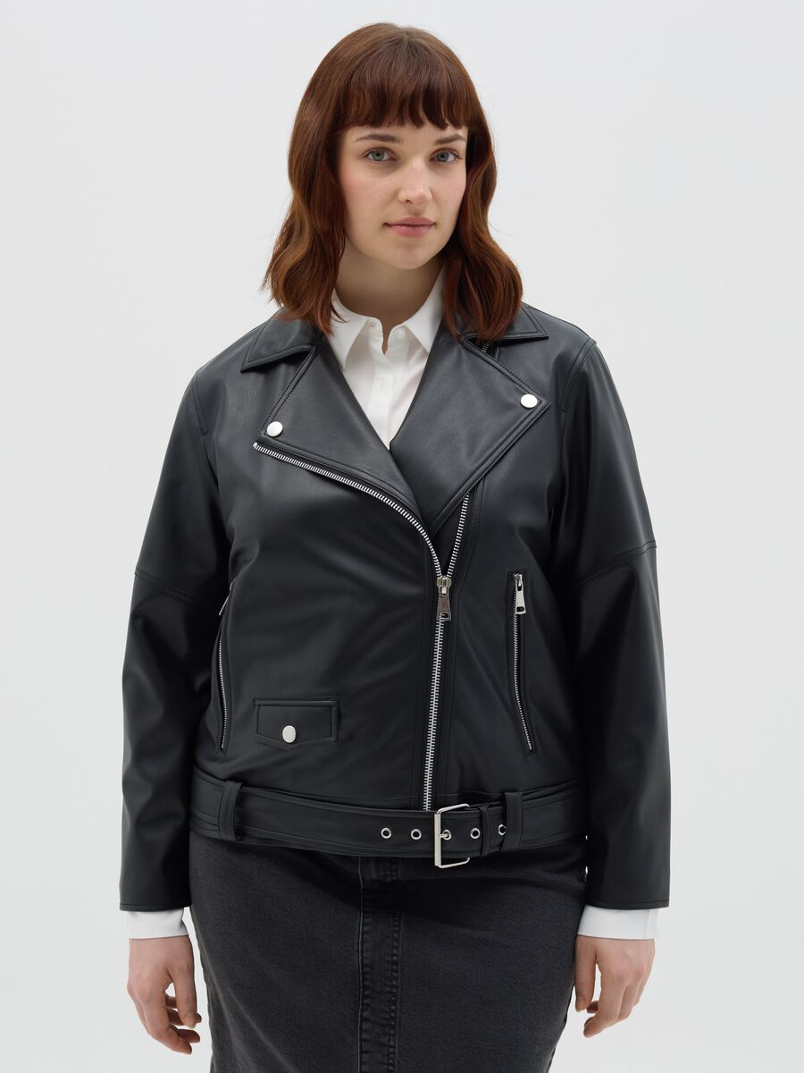 Curvy oversized biker jacket_0