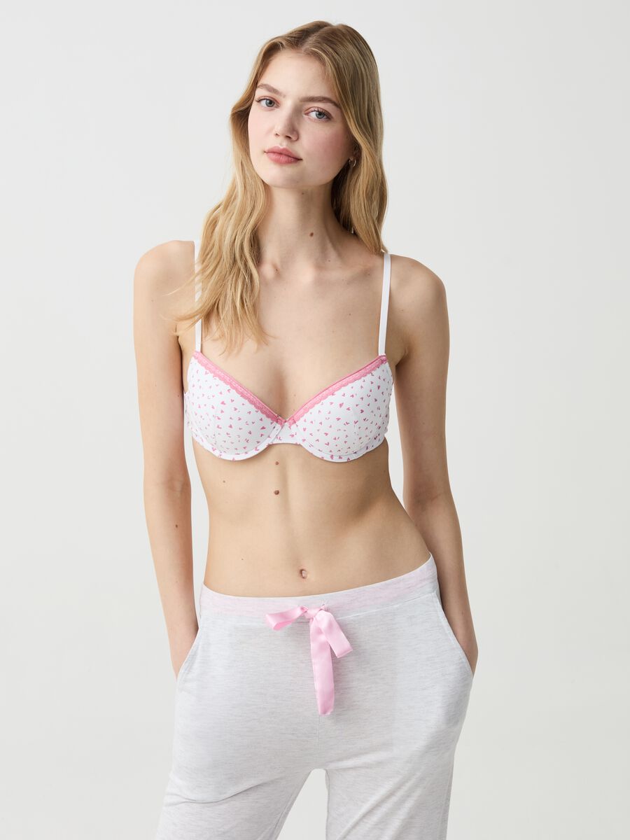 The Padded lifting-effect bra with pattern_0