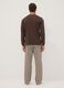 Brown pure organic cotton striped pyjamas, regular fit_2