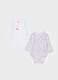 Two-pack white and multicolour bodysuits for newborn_0