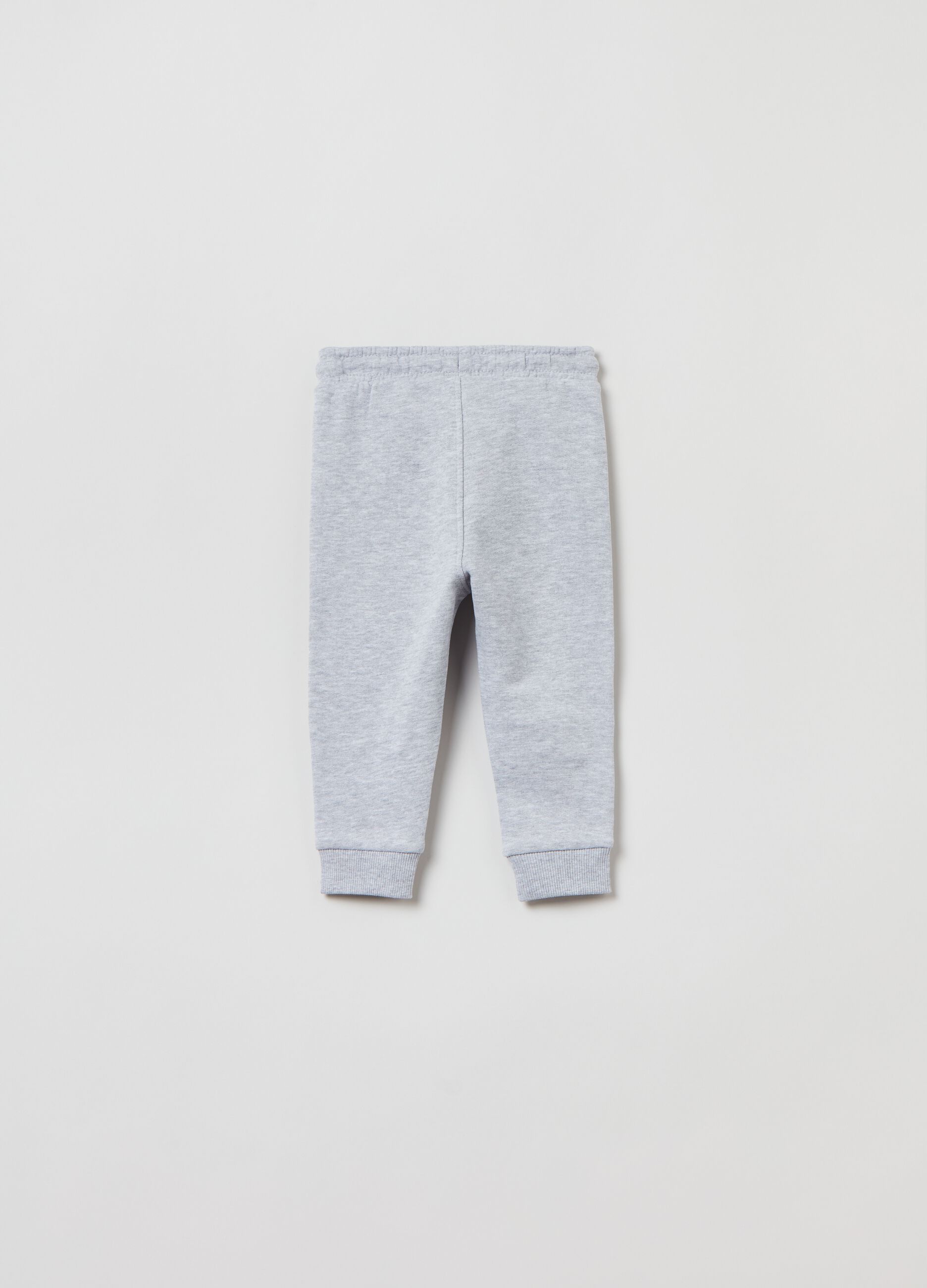 Joggers in felpa con coulisse e stampa_1
