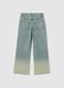 Girls' Wide-Leg Blue Jeans in Pure Denim Cotton_4