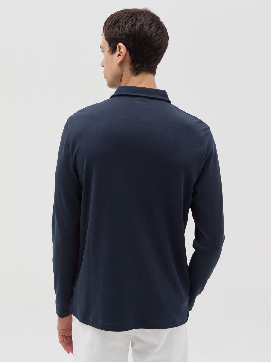 Polo in cotone a maniche lunghe_2
