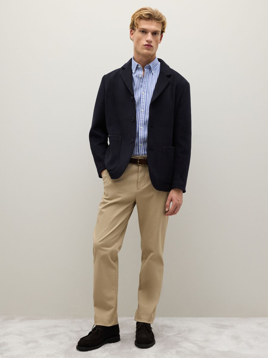 Blue Wool Blend Blazer_1