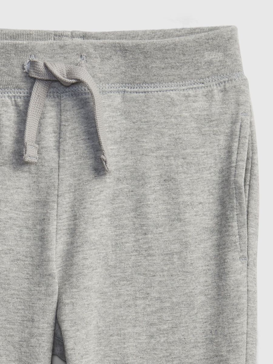 Joggers in felpa con coulisse e patch logo_2