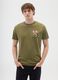 Green crew neck short sleeve t-shirt in pure cotton regular fit_0