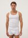 White pure cotton vest regular fit_0