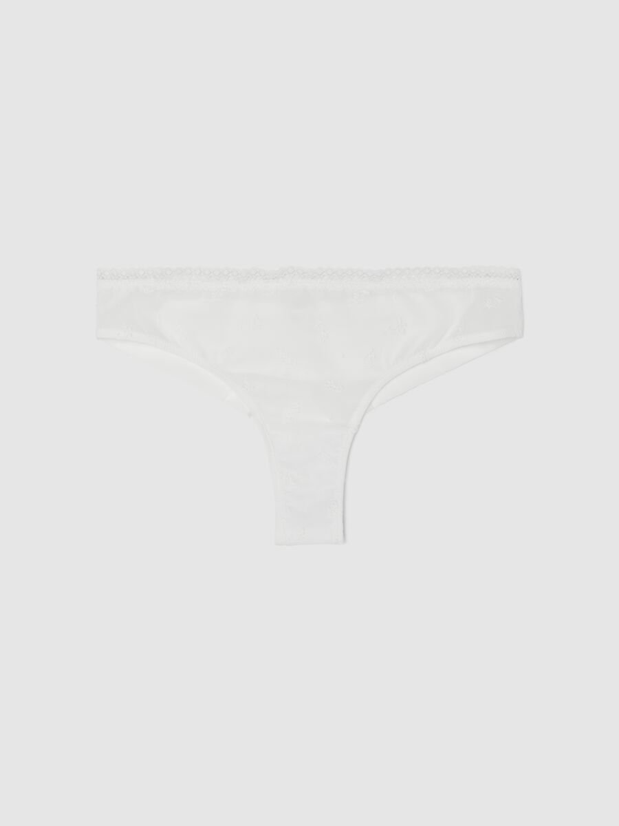 Women’s briefs in white stretch fabric with regular fit_4