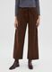 Brown trousers in pure cotton with elasticated waist_1
