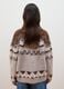 Beige wool and alpaca-blend cardigan with deep V-neck, oversized fit_3
