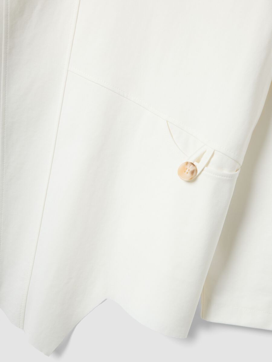 White long-sleeved regular-fit stretch cotton blouse_1