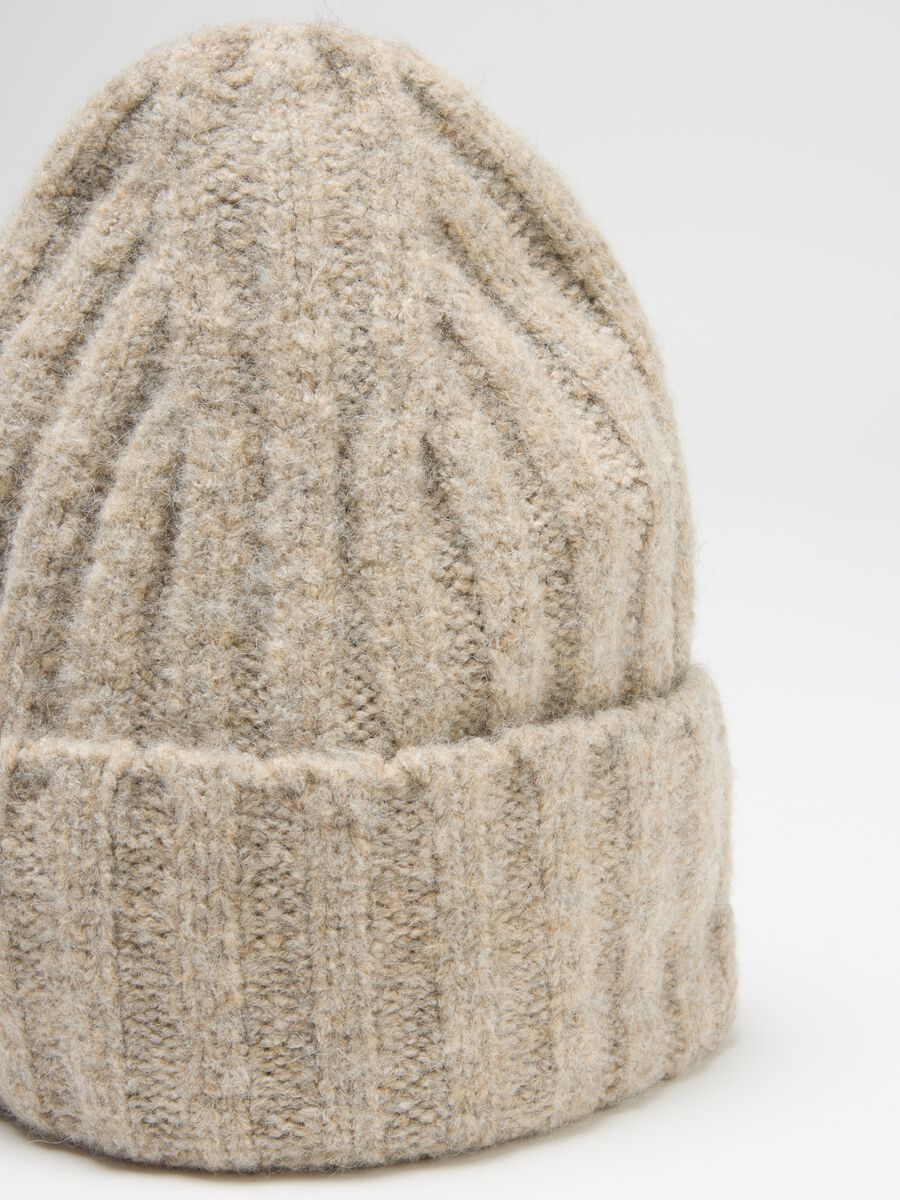 Beige wool blend cap_2