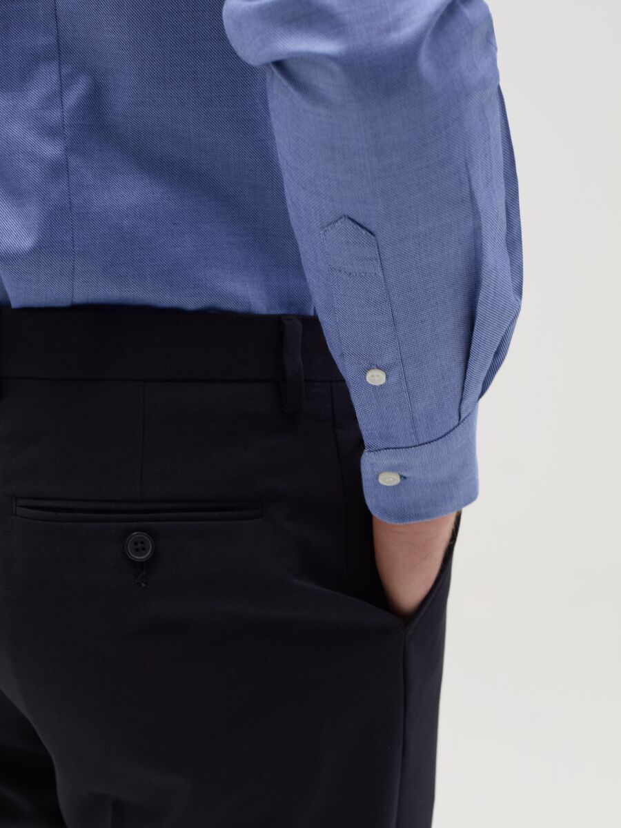 Slim-fit easy-iron shirt in Oxford cotton_3