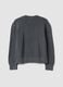 Grey pure cotton ribbed crew-neck jumper, regular fit_2