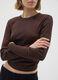 Brown regular fit pure cotton sweater_3