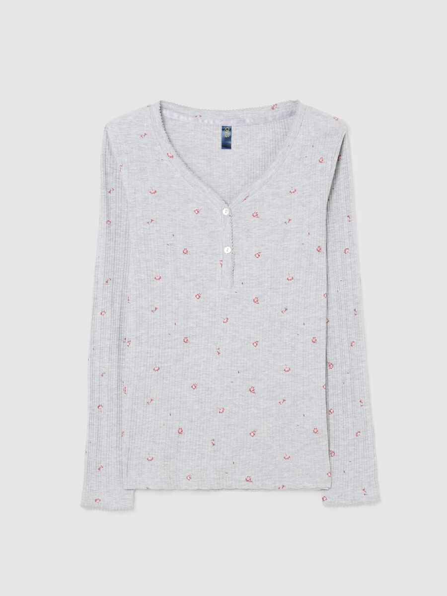 Maglia da pigiama in cotone grigia_4