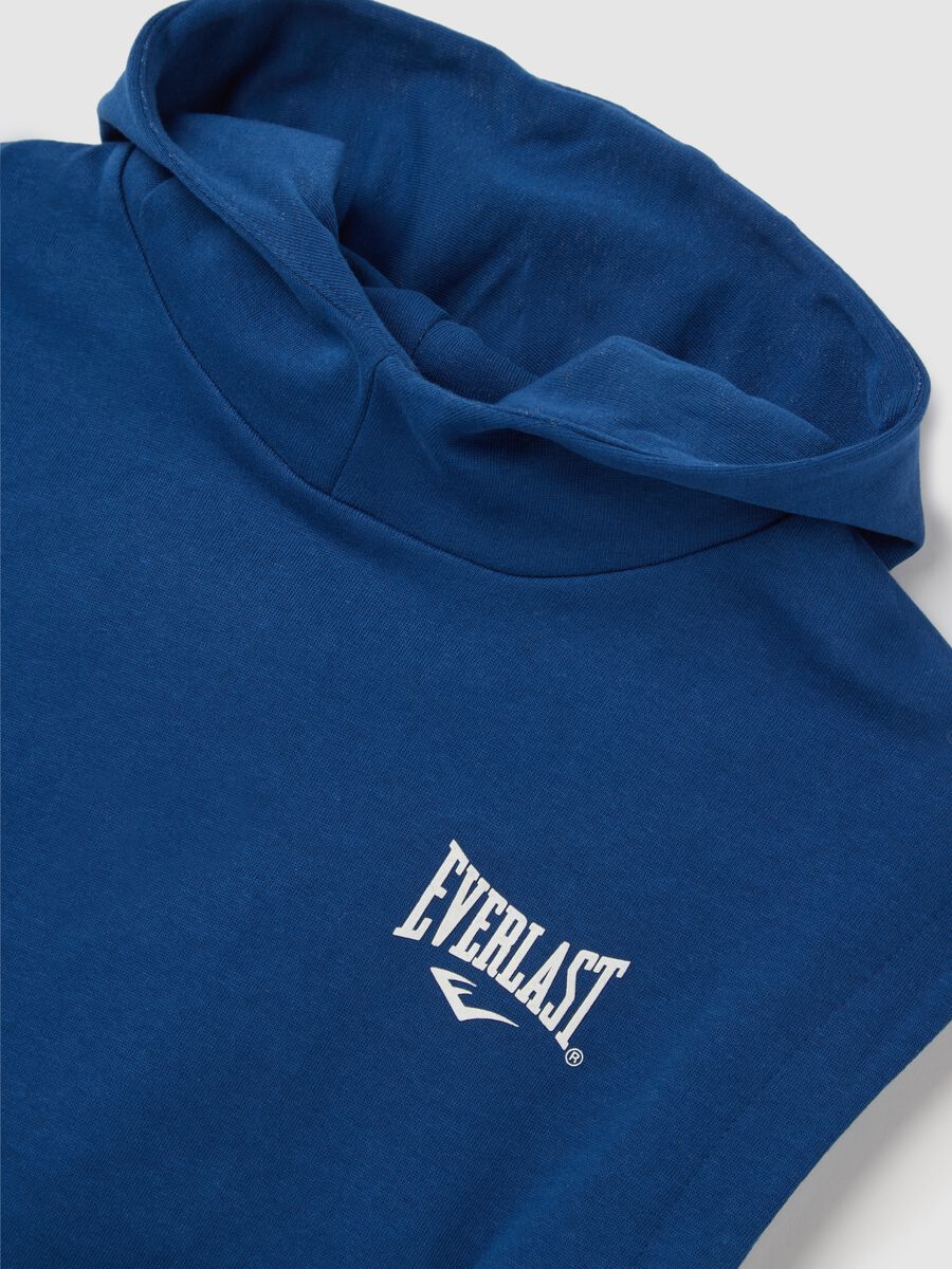 Boys’ blue regular-fit hoodie in 100% cotton_2