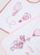 3-pack of pink and white organic cotton bibs with Minnie graphics for baby girl_2