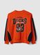 Red cotton-blend sweatshirt with Anaheim Ducks print_0