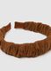 Brown Hairband with Ruched Details_1