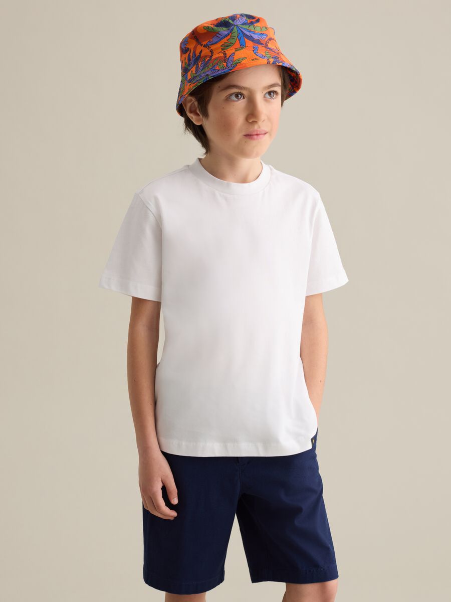 Orange fishing hat with palms print_3