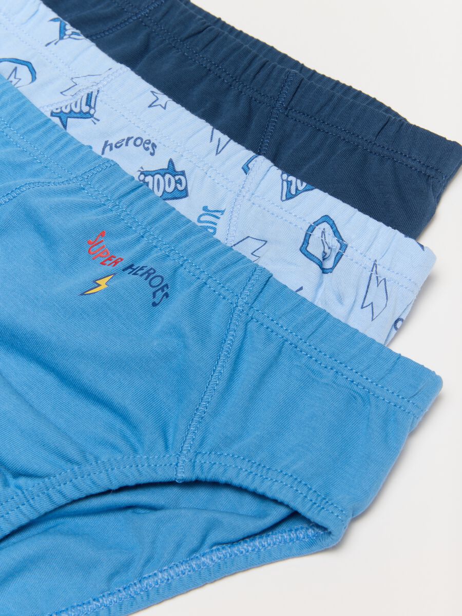 Children's regular fit multicolour multipack cotton briefs_2