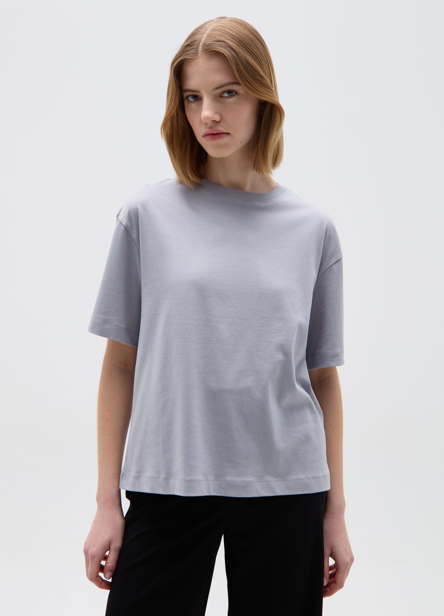 T-shirt boxy fit in cotone bio