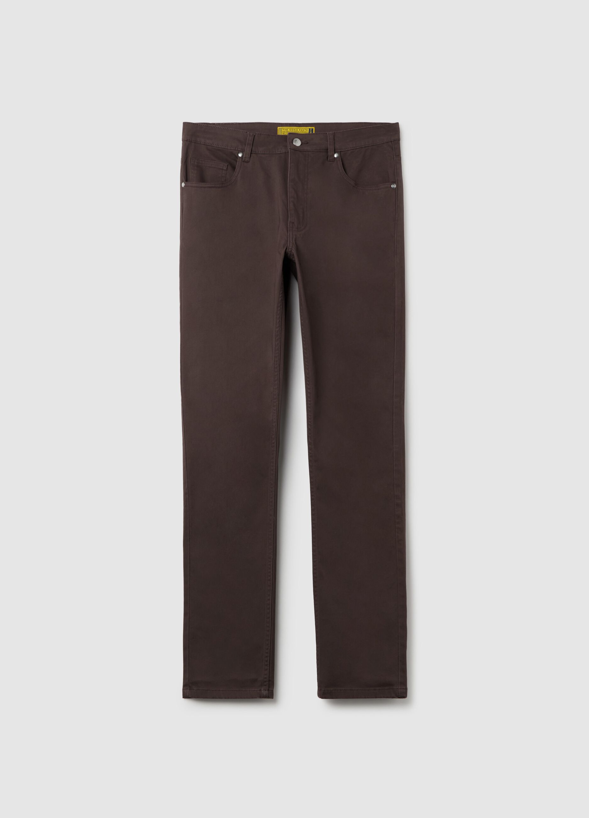 Slim-fit trousers with five pockets