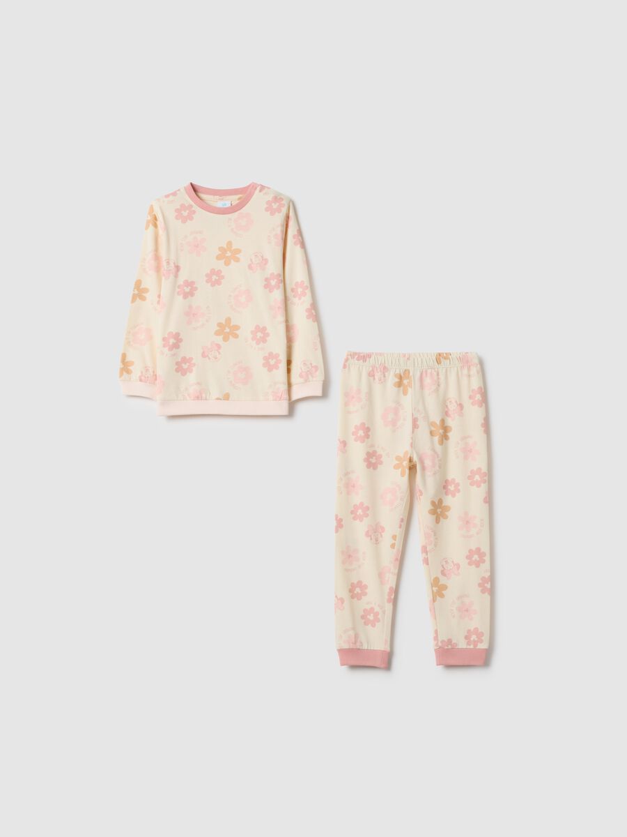 Regular fit multicolour floral pyjamas in pure cotton for baby girls_0
