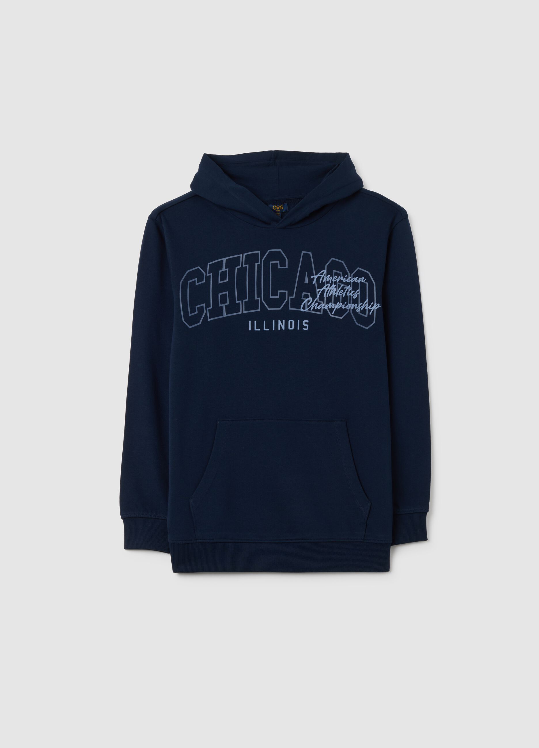 Boys' pure cotton blue regular fit sweatshirt with print