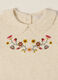 Beige sweatshirt with embroidered collar for baby girl_2