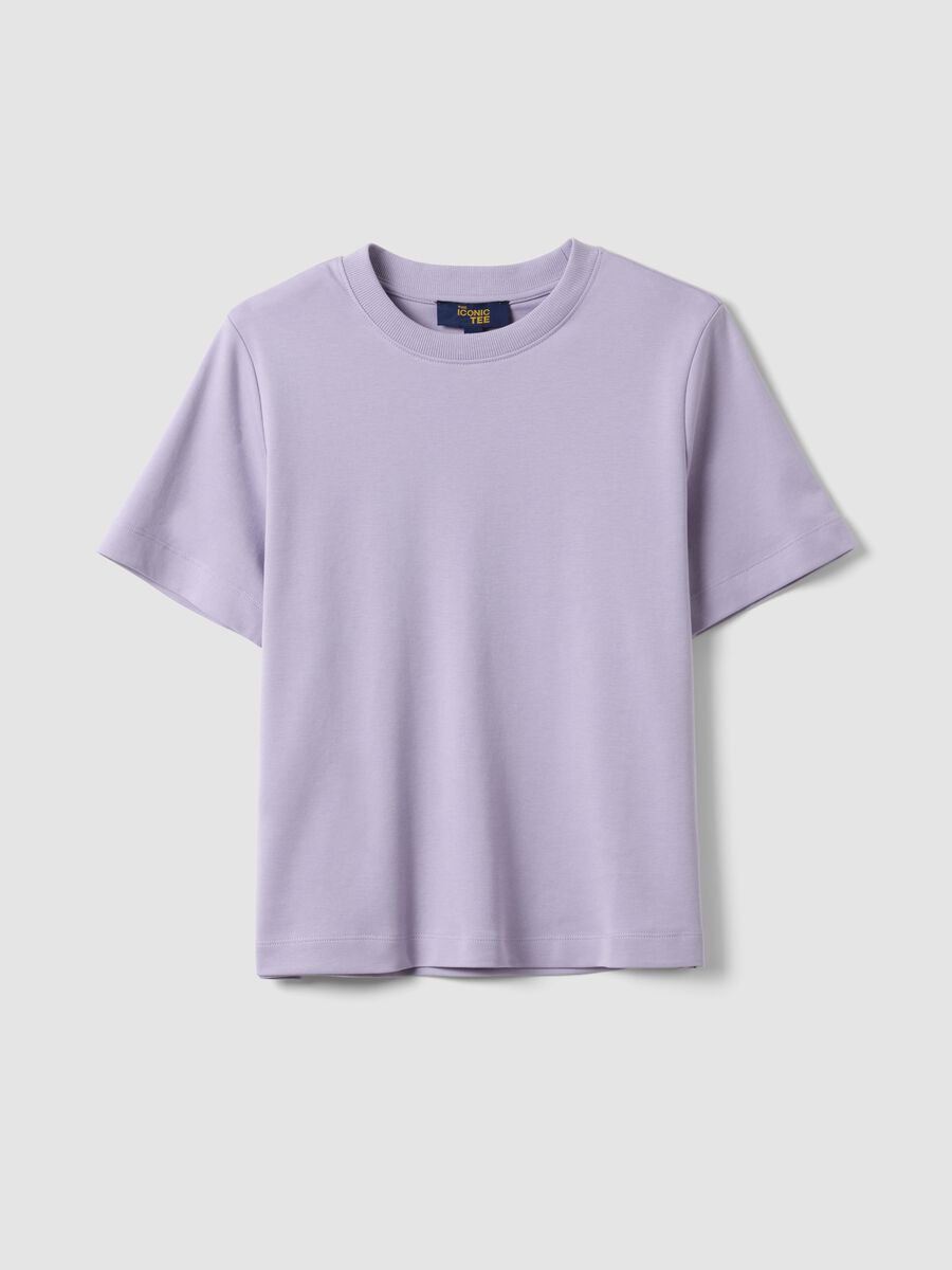 Purple pure cotton relaxed fit T-shirt_5