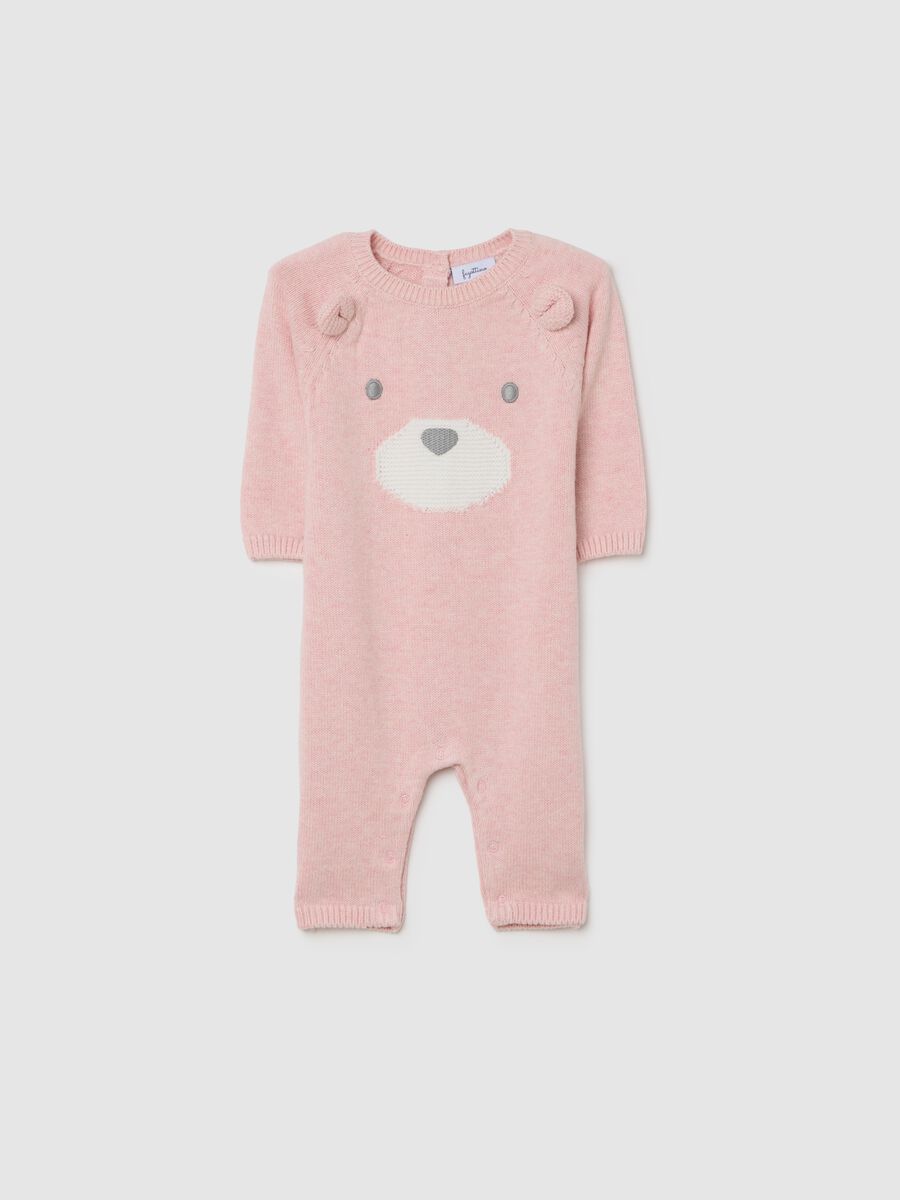 Baby Onesie in Pure Pink Cotton_0