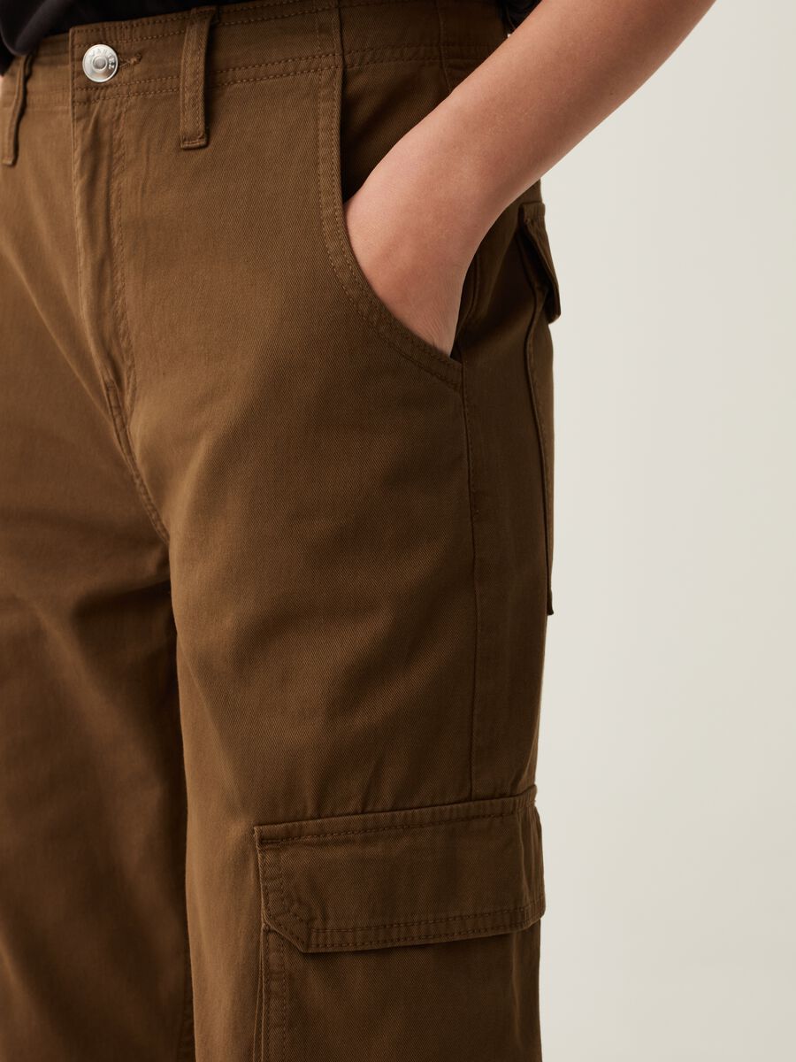 Pantalone cargo in twill_3