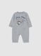Grey baby onesie in pure cotton with Harry Potter print_0