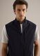 Ultra-light blue regular fit gilet with full zip_3