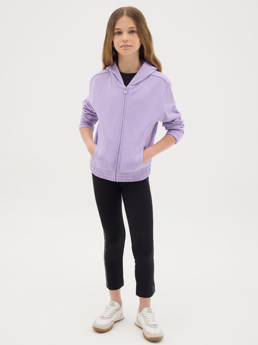 Leggings neri in cotone elasticizzato_1