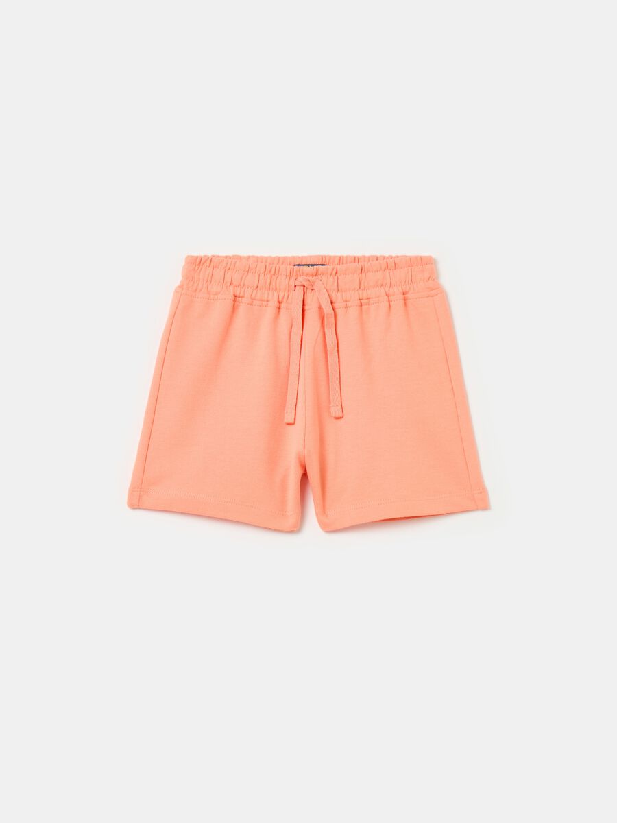 Fleece shorts with drawstring_0