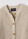 White pure cotton knitted cardigan, regular fit_2