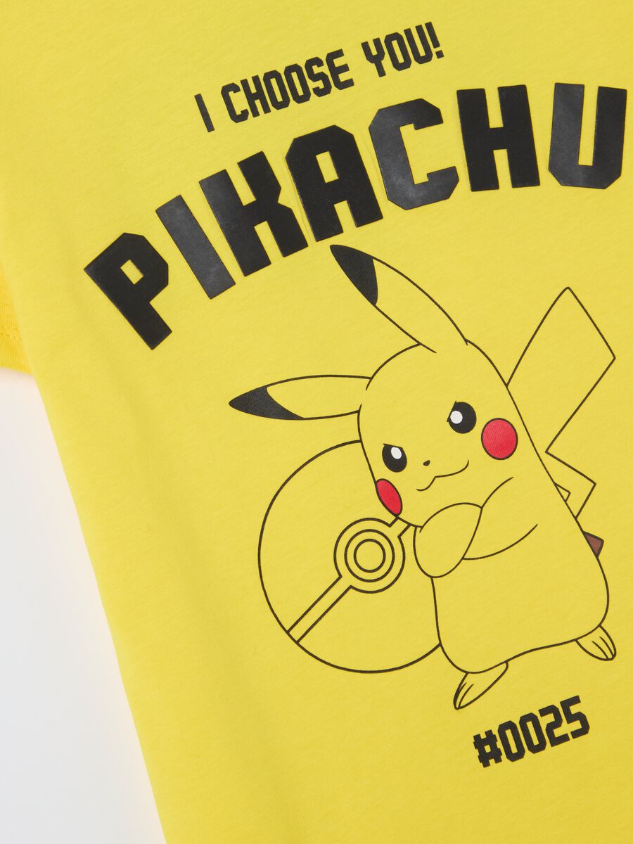 Cotton T-shirt with Pikachu print_2