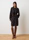 Black regular fit pure cotton and flannel dress_1