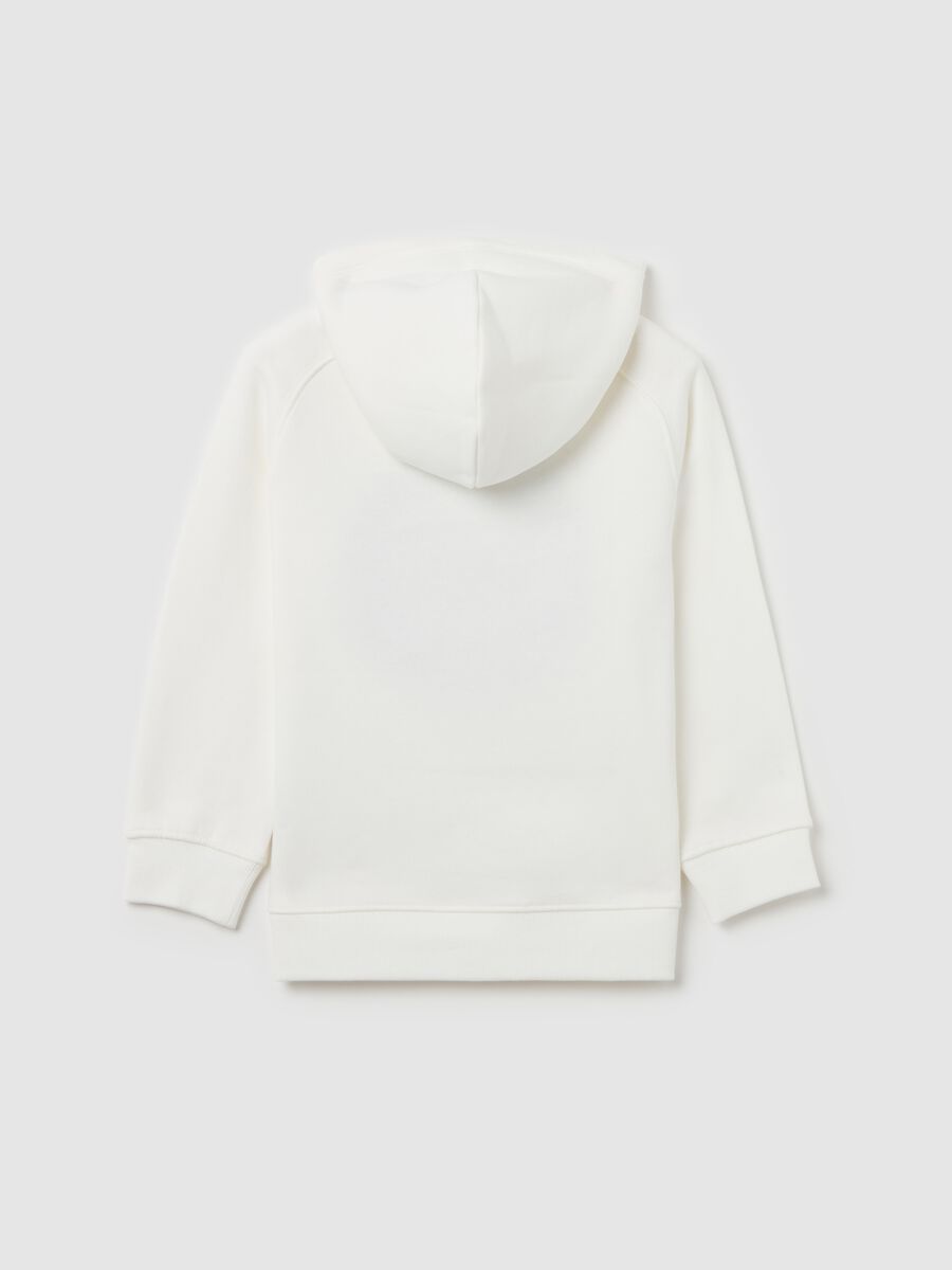 Hooded sweatshirt with loop pile embroidery_1